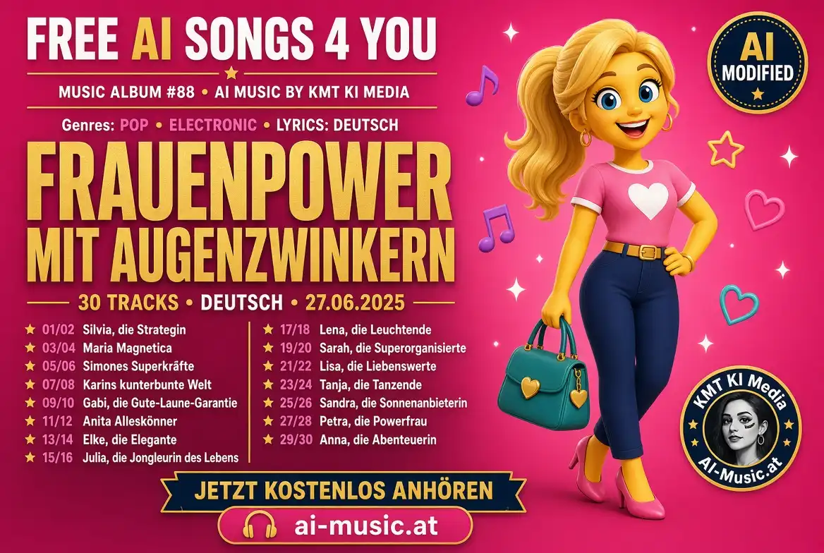 Frauenpower mit Augenzwinkern (AI) AI Music Austria